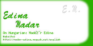 edina madar business card